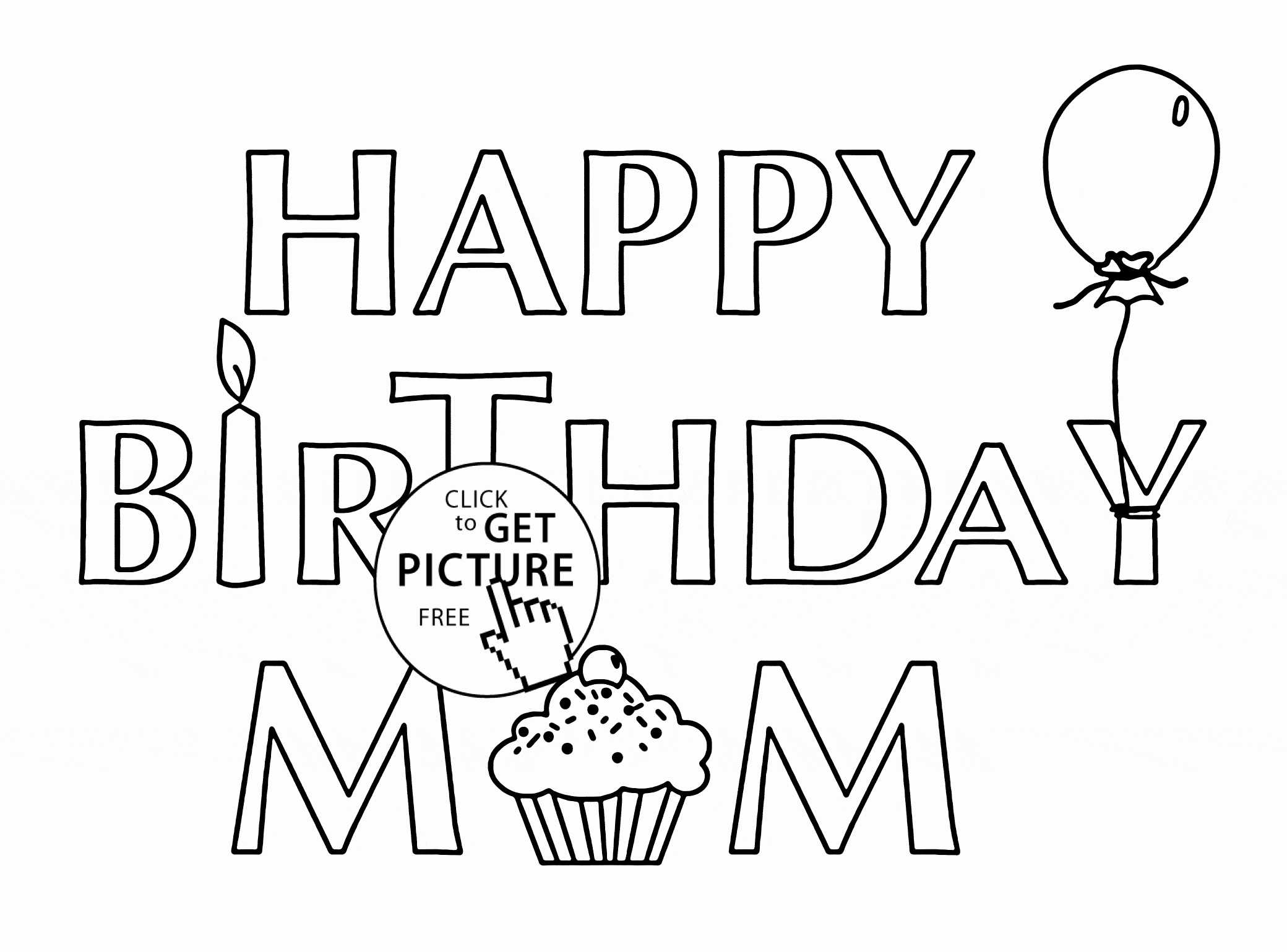 Coloring : Free Birthday Card For Grandma Printable Coloring Within Mom Birthday Card Template