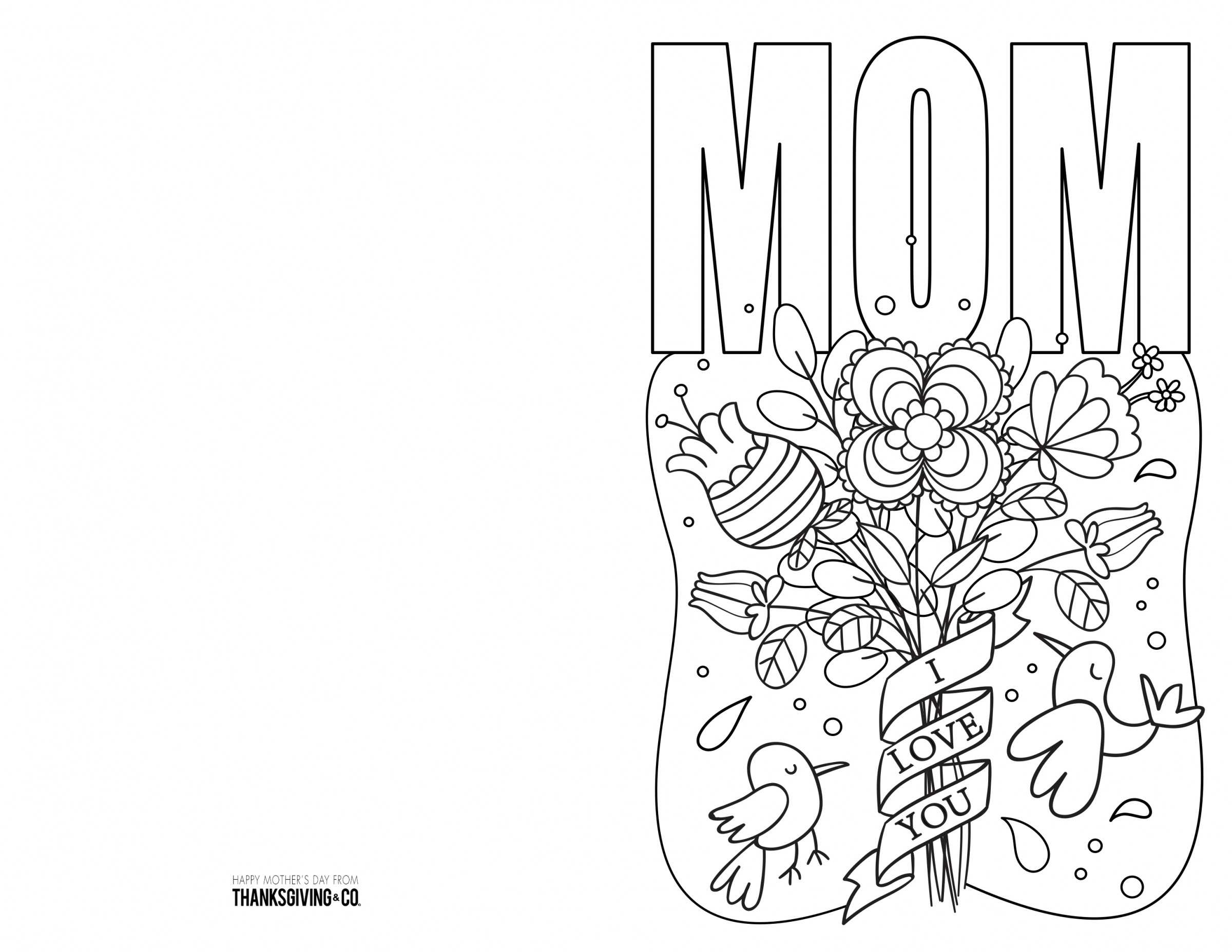 Coloring Pages : Free Printable Mothers Day Ecards To Color Intended For Mothers Day Card Templates