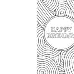 Coloring : Printable Coloring Birthday Cards Happy Colouring Inside Mom Birthday Card Template
