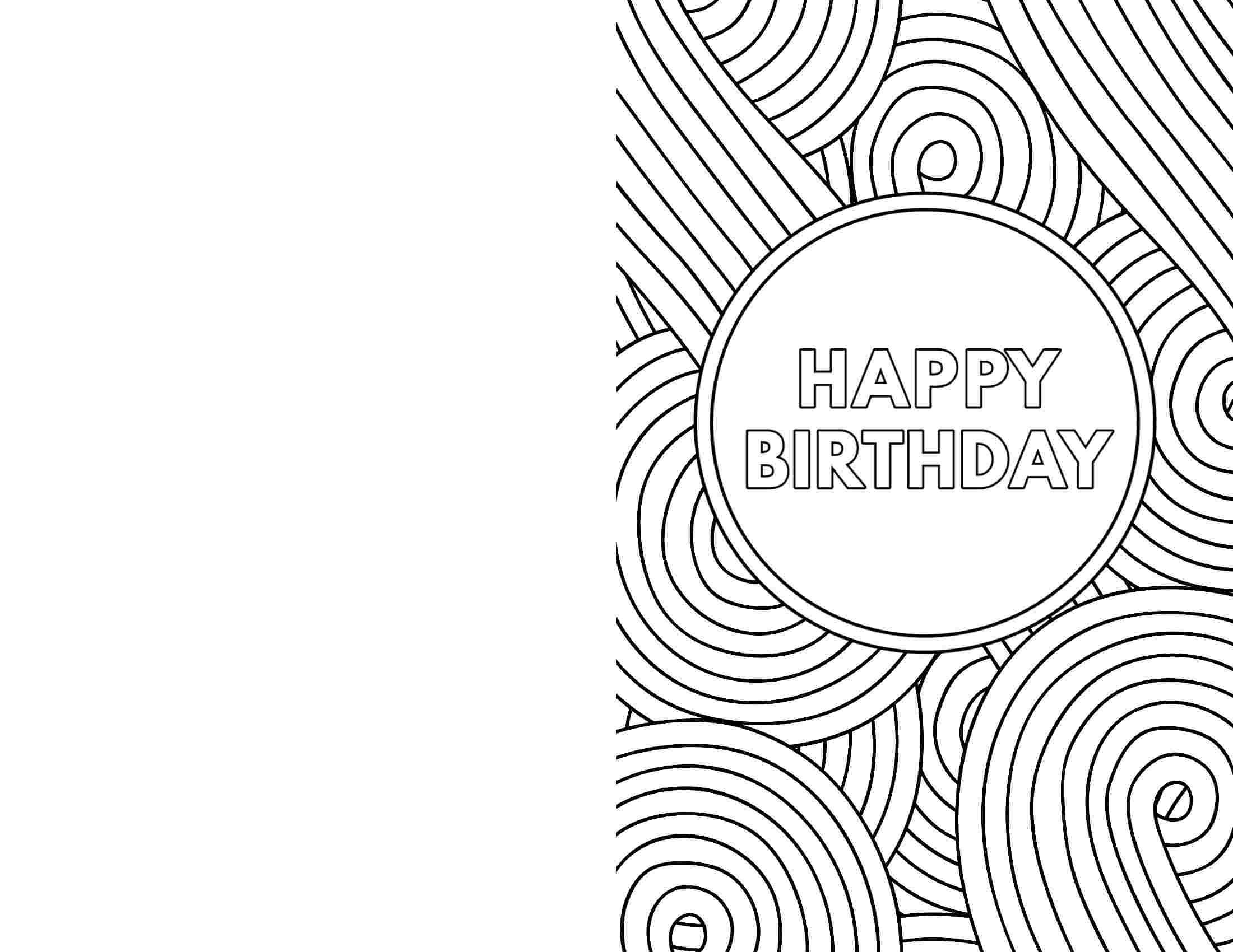 Coloring : Printable Coloring Birthday Cards Happy Colouring Inside Mom Birthday Card Template