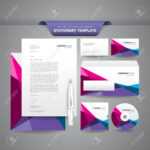 Complete Set Of Business Stationery Templates Such As Letterhead,.. In Business Card Letterhead Envelope Template