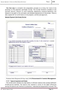 Computer Application On Construction Works Payment in Construction Payment Certificate Template