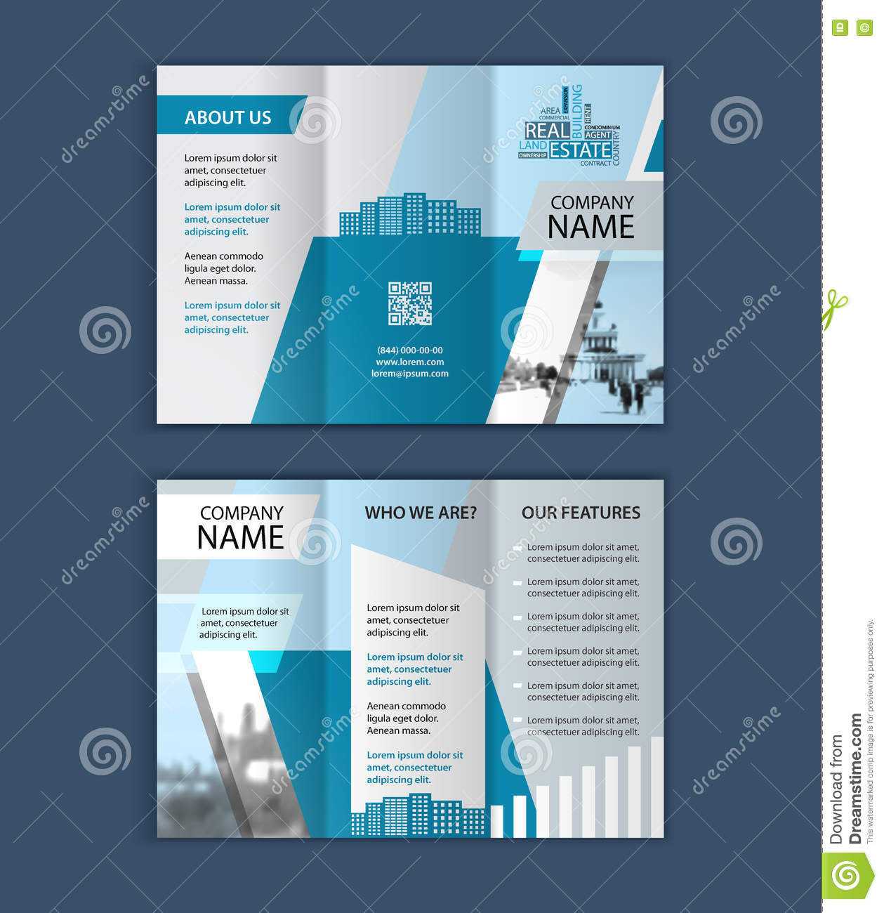 Concept Of Architecture Design With Photo Frame. Trifold Throughout Architecture Brochure Templates Free Download