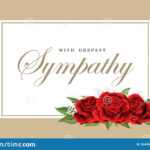 Condolences Sympathy Card Floral Red Roses Bouquet And Pertaining To Sorry For Your Loss Card Template