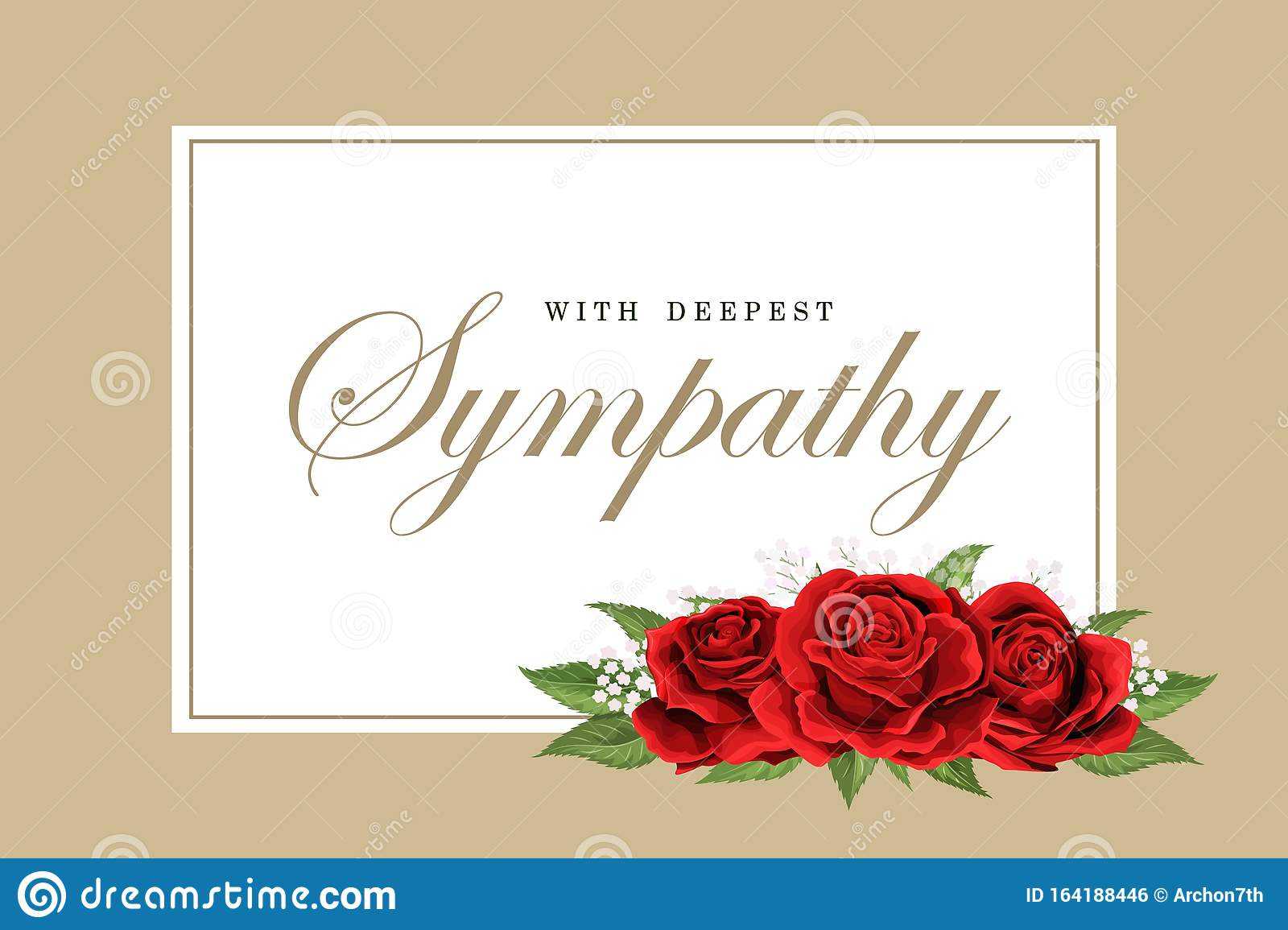 Condolences Sympathy Card Floral Red Roses Bouquet And Pertaining To Sorry For Your Loss Card Template