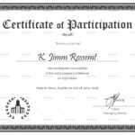Conference Participation Certificate Template With Regard To Conference Participation Certificate Template