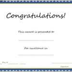 Congratulations Certificate Template Pertaining To Congratulations Certificate Word Template