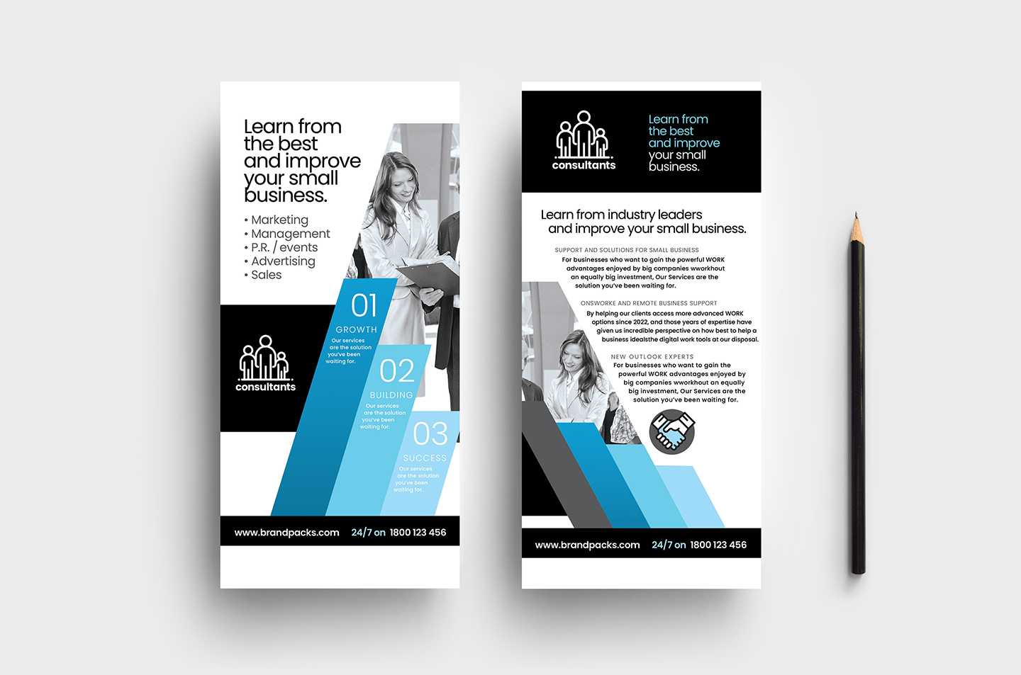 Consultant Dl Rack Card Template - Psd, Ai & Vector - Brandpacks For Dl Card Template