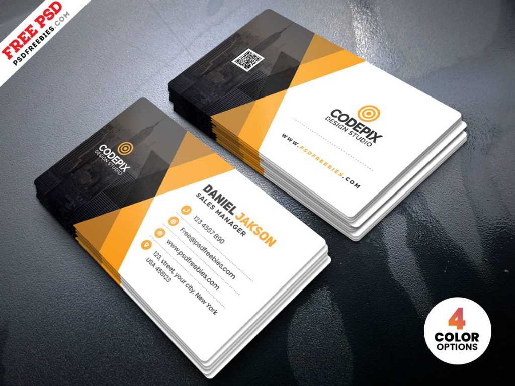 Corporate Business Card Template Psd – Free Download With Create Business Card Template Photoshop