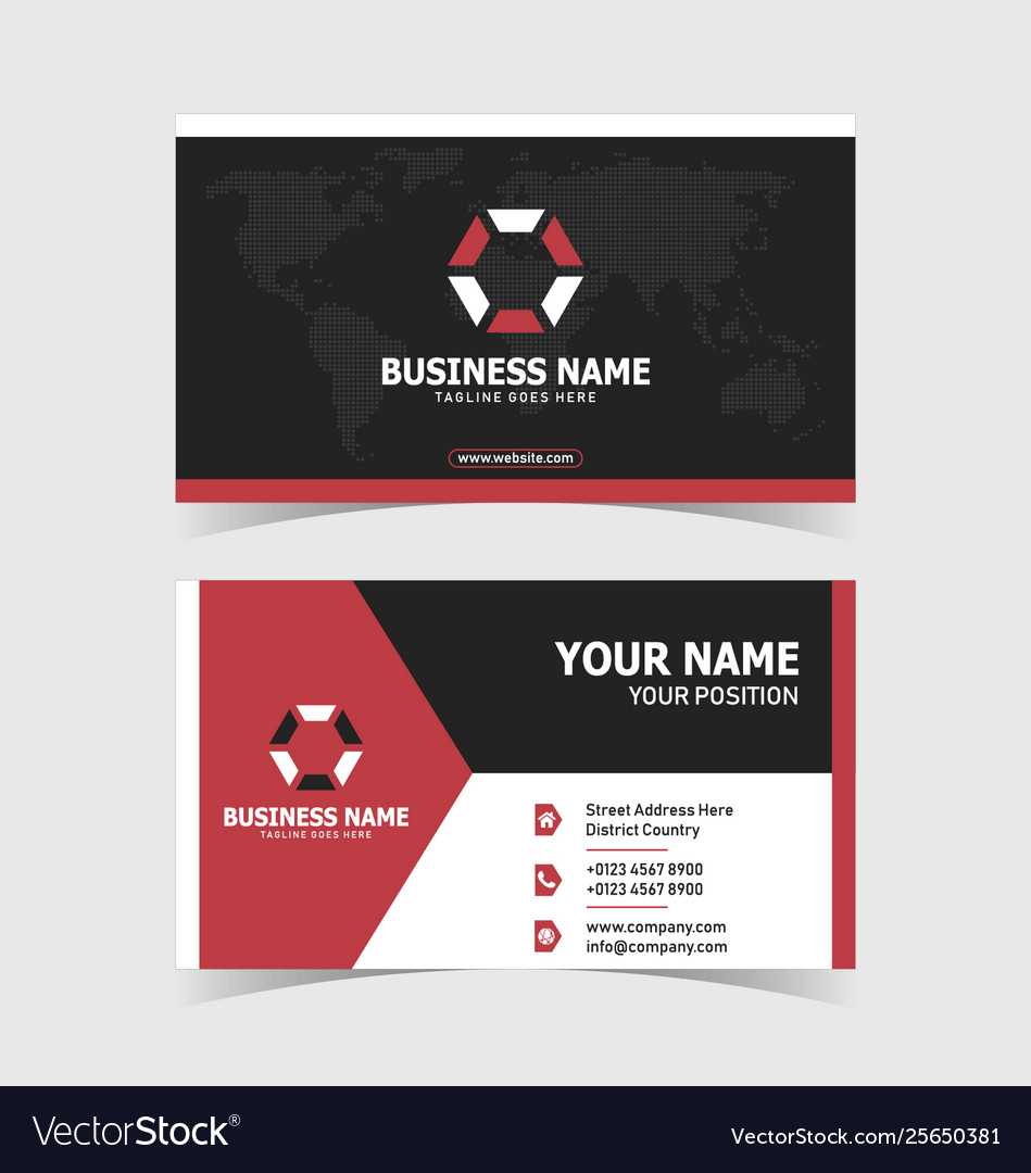 Corporate Double Sided Business Card Template Intended For Double Sided Business Card Template Illustrator