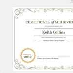 Create A Certificate Of Recognition In Microsoft Word With Officer Promotion Certificate Template