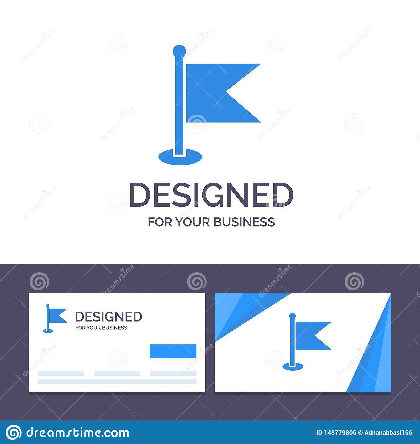 Creative Business Card And Logo Template Flag, Location, Map Throughout Push Card Template