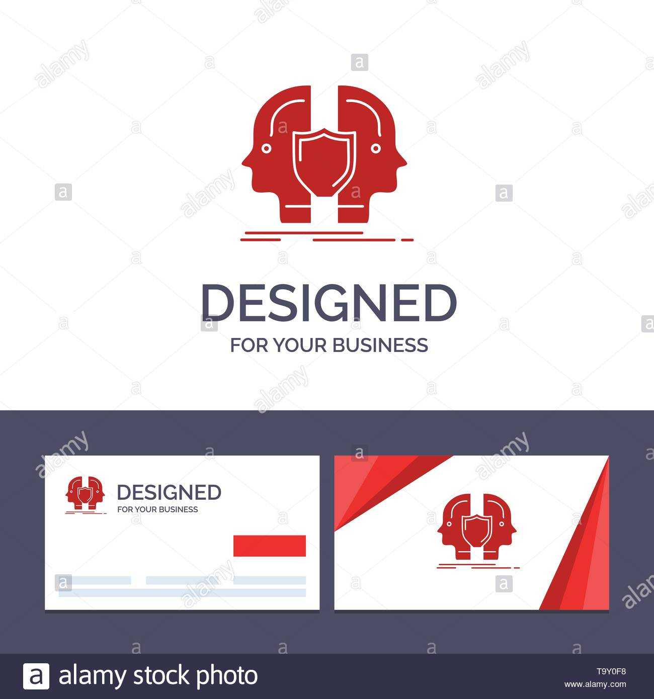 Creative Business Card And Logo Template Man, Face, Dual Throughout Shield Id Card Template