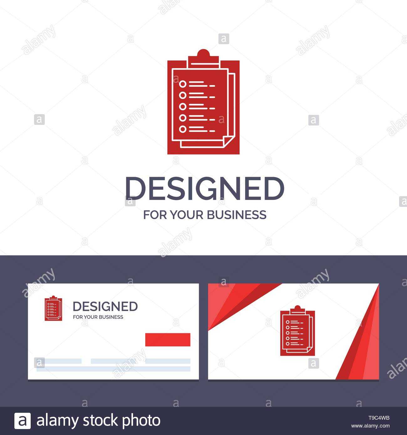 Creative Business Card And Logo Template Notepad, Report With Result Card Template