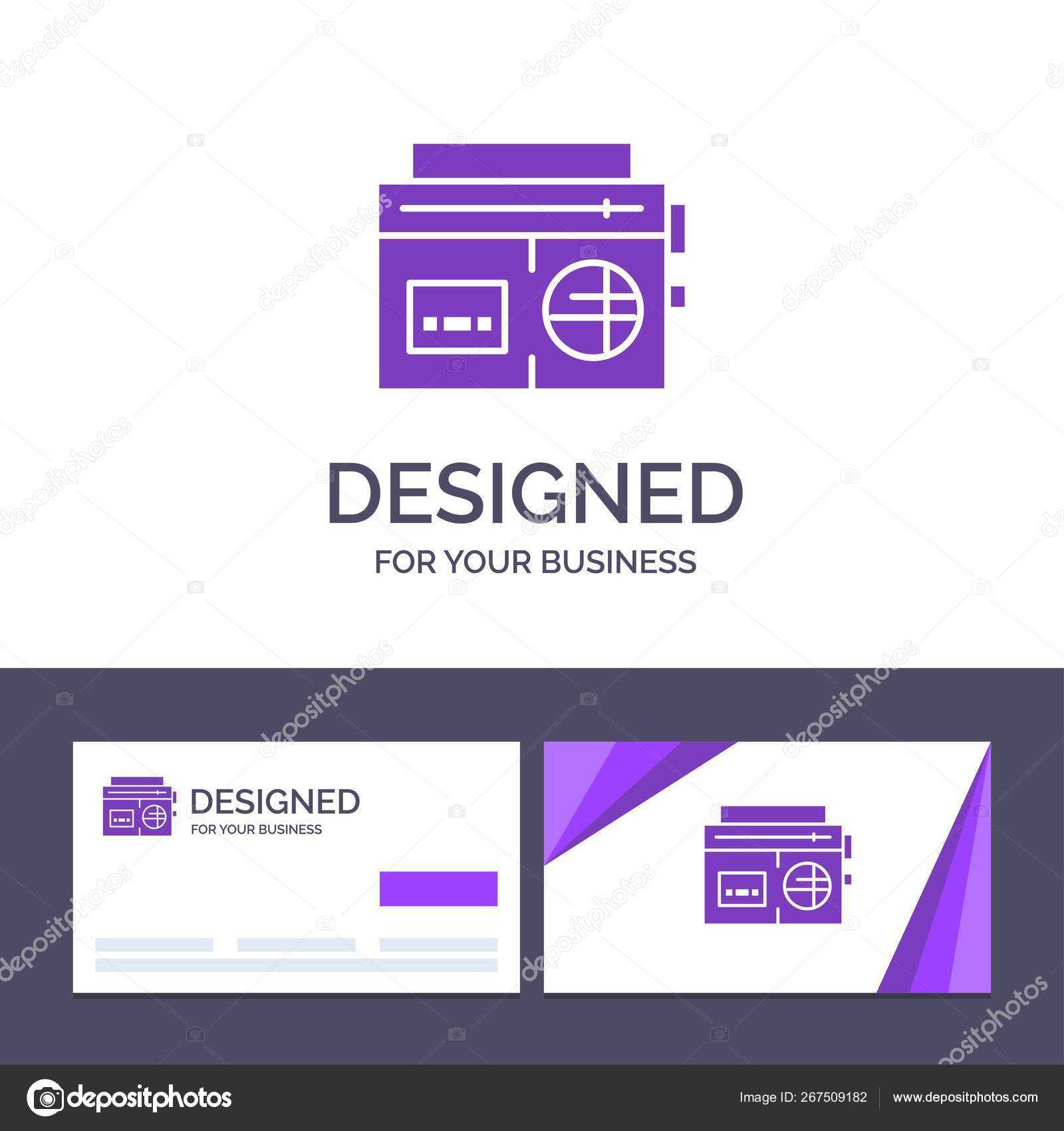 Creative Business Card And Logo Template Tape, Radio, Music Pertaining To Med Card Template