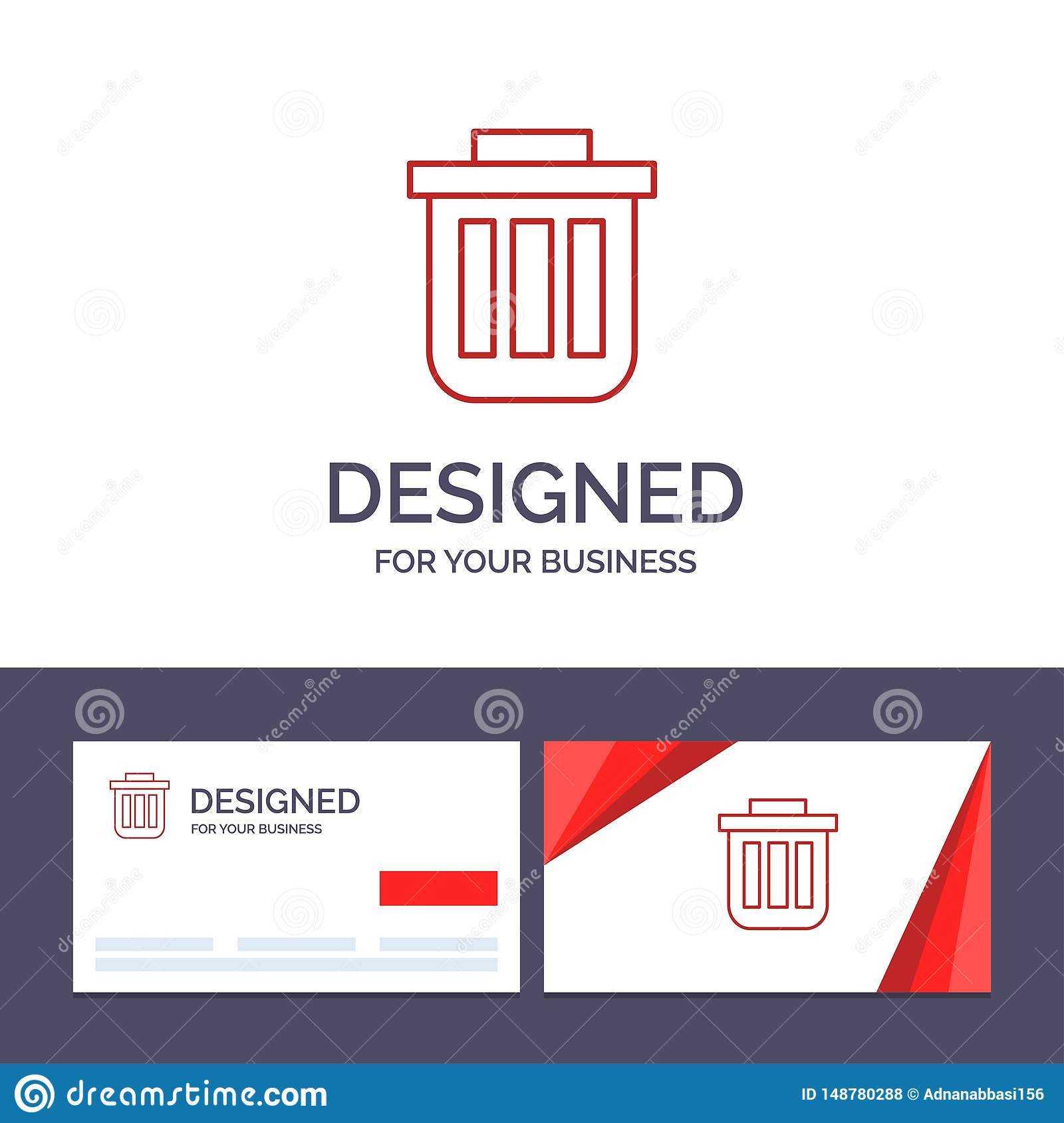 Creative Business Card And Logo Template Trash, Basket, Bin Regarding Bin Card Template