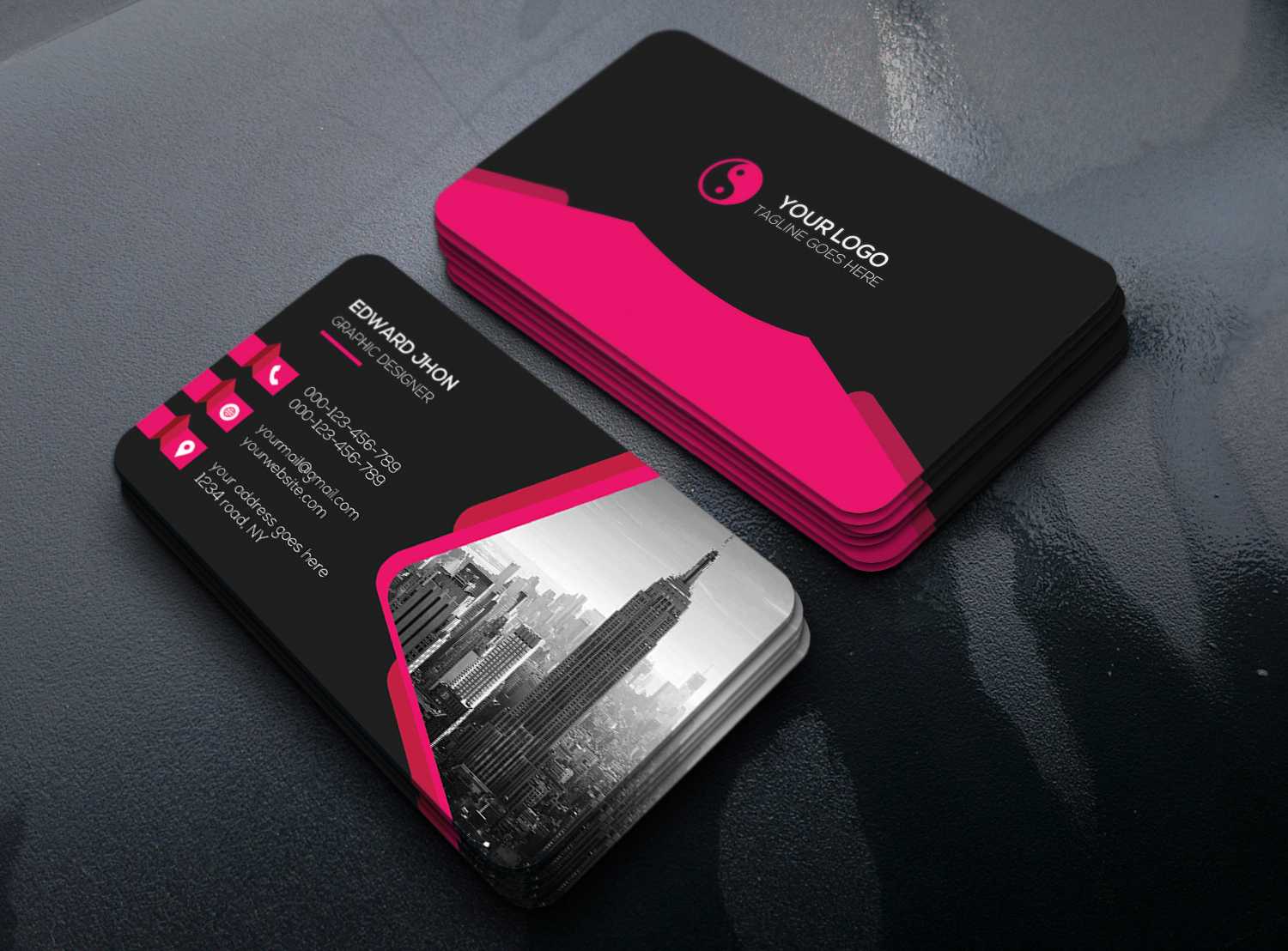 Creative Business Card Free Psd Template – Download Psd Regarding Visiting Card Psd Template Free Download