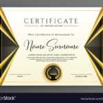 Creative Certificate Template With Luxury Golden Throughout High Resolution Certificate Template
