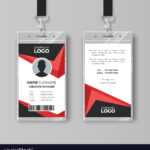 Creative Id Card Template With Black And Red With Media Id Card Templates