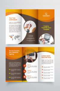 Creative Trifold Brochure Template. 2 Color Styles №80614 throughout Membership Brochure Template