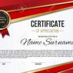 Creative Vector Illustration Of Stylish Certificate Template.. Throughout Mock Certificate Template
