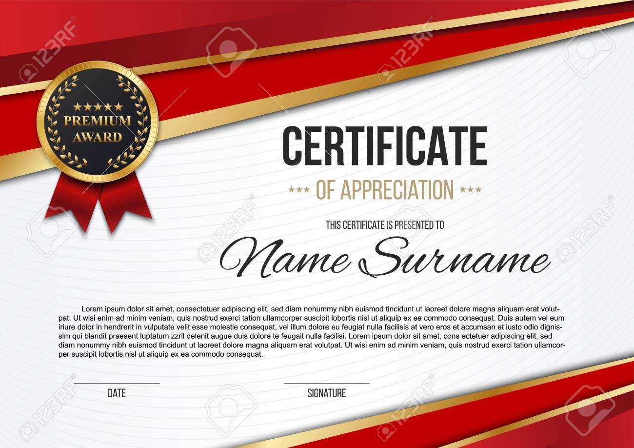Creative Vector Illustration Of Stylish Certificate Template.. Throughout Mock Certificate Template