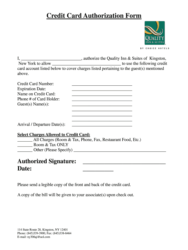 Credit Card Authorization Form Hotel – Fill Out And Sign Printable Pdf  Template | Signnow Intended For Hotel Credit Card Authorization Form Template