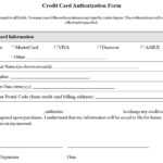 Credit Card Authorization Form Templates [Download] Pertaining To Order Form With Credit Card Template
