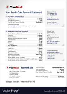Credit Card Bank Account Statement Template with Credit Card Statement Template