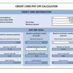 Credit Card Payoff Spreadsheets – Word Excel Fomats Regarding Credit Card Payment Spreadsheet Template