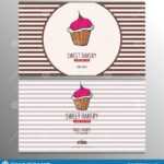 Cupcake Or Cake Business Card Template For Bakery Or Pastry Within Cake Business Cards Templates Free