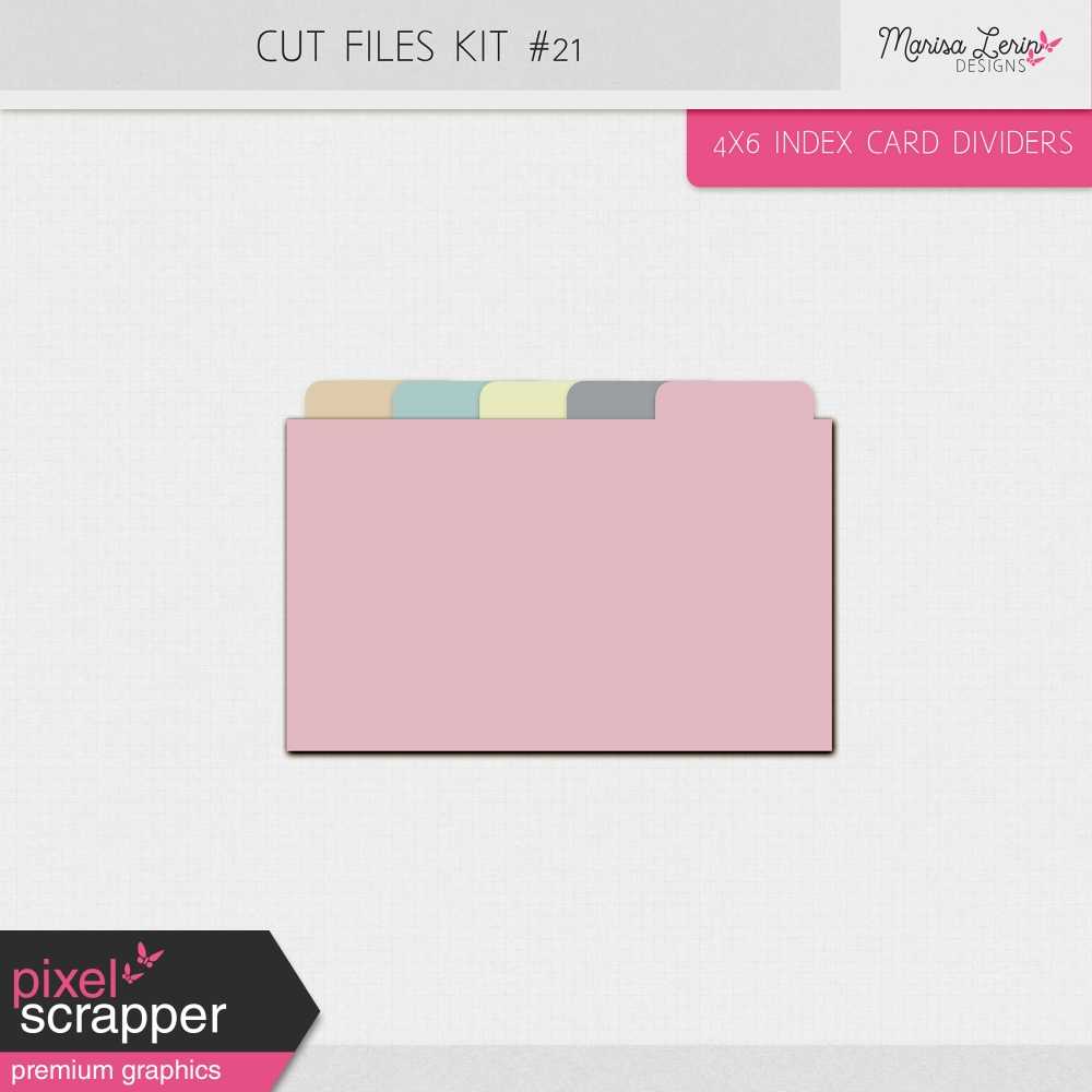 Cut Files Kit #21 – 4X6 Dividersmarisa Lerin Graphics Throughout 4X6 Note Card Template