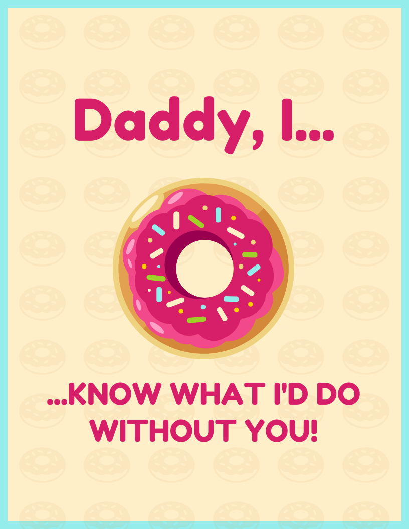 Cute Father's Day Card Template With Fathers Day Card Template