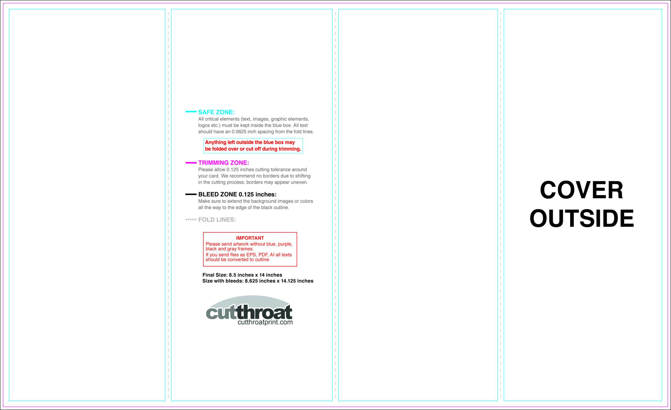 Cutthroat Printcustom Brochure Printing For Gate Fold Brochure Template