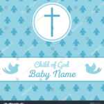 Стоковая Векторная Графика «Baptism Invitation Card Template Inside Baptism Invitation Card Template