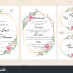 Стоковая Векторная Графика «Beautiful Modern Geometric With Regard To Church Wedding Invitation Card Template