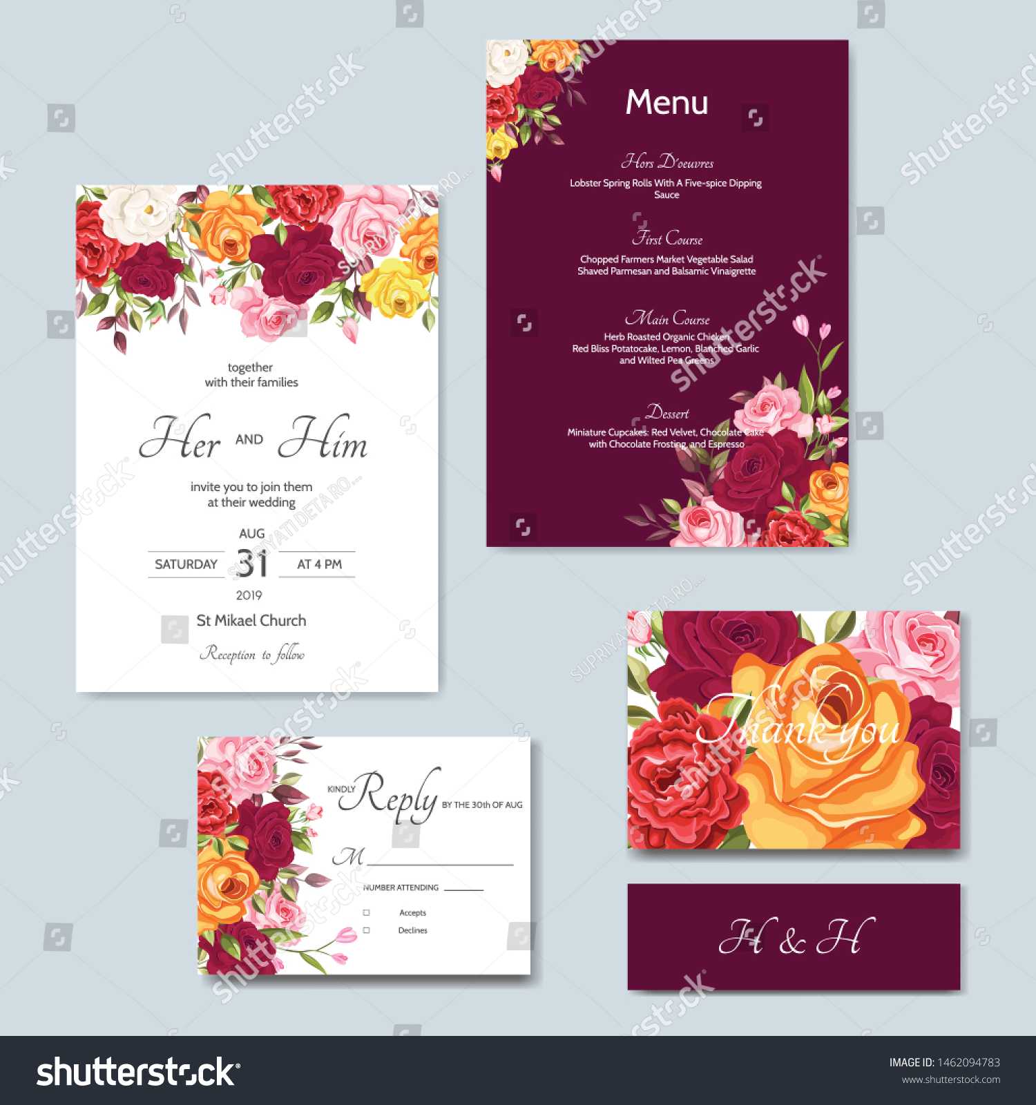 Стоковая Векторная Графика «Beautiful Wedding Invitation In Church Wedding Invitation Card Template