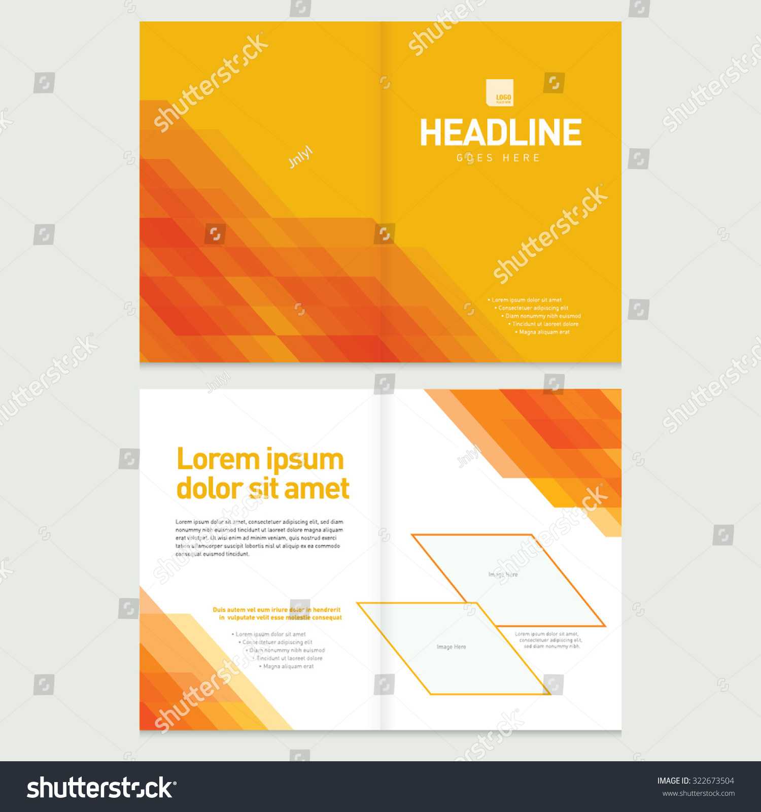 Стоковая Векторная Графика «Brochure Cover Inner Pages Within Pages Business Card Template