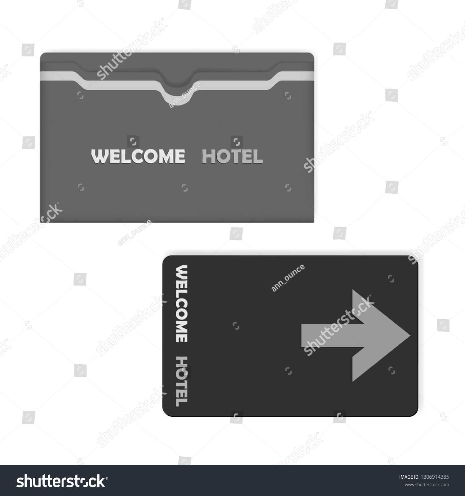 Стоковая Векторная Графика «Hotel Key Card Keycard Sleeve With Regard To Hotel Key Card Template