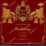 Стоковая Векторная Графика «Indian Wedding Invitation Card With Regard To Indian Wedding Cards Design Templates