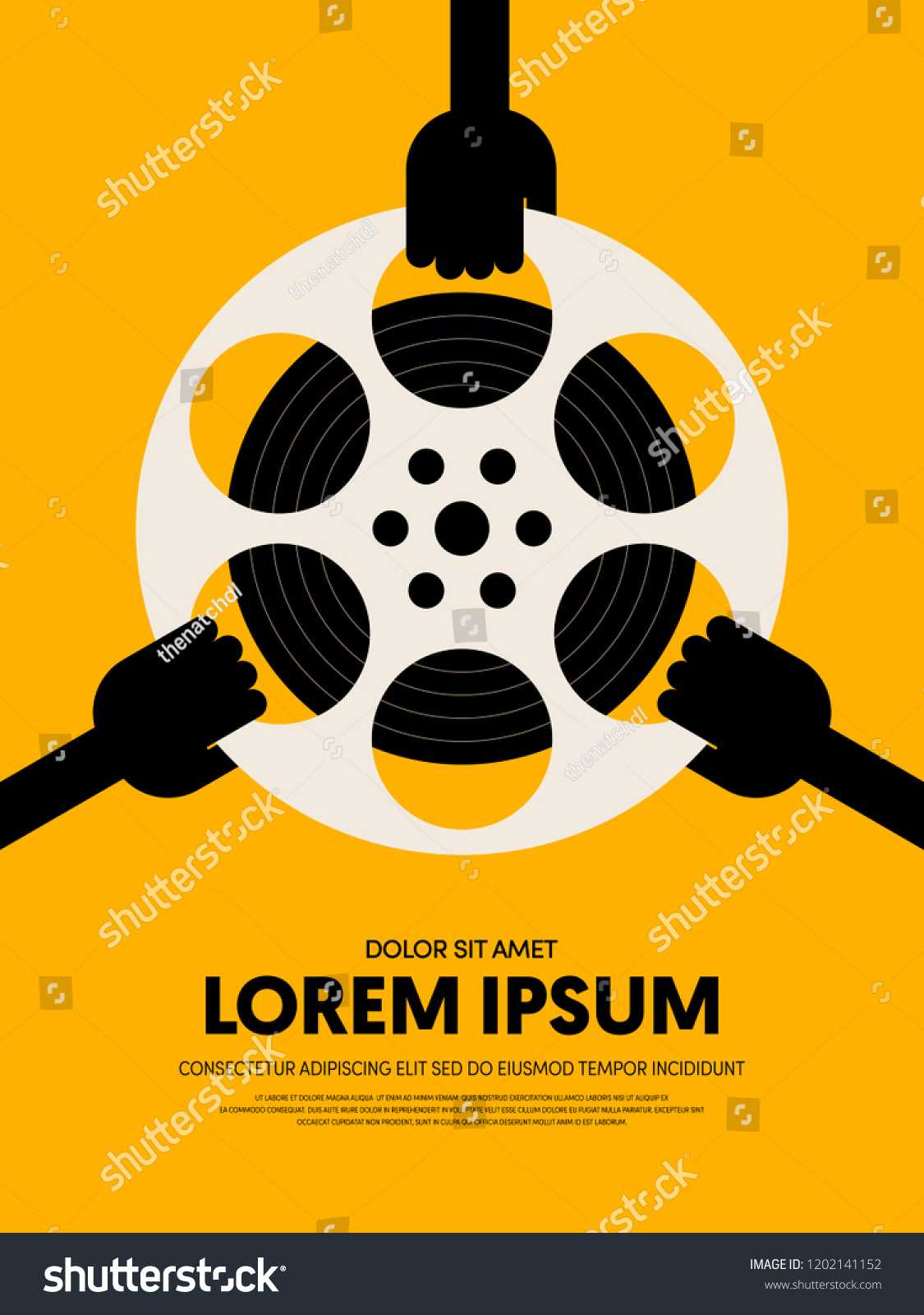 Стоковая Векторная Графика «Movie Film Festival Poster Throughout Film Festival Brochure Template
