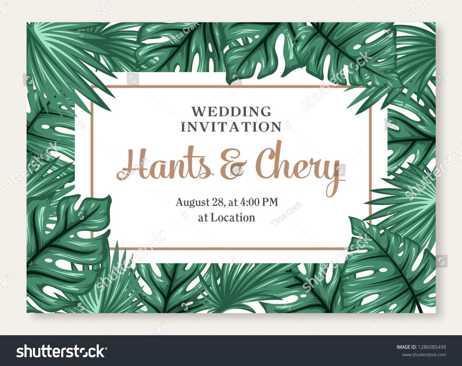 Стоковая Векторная Графика «Wedding Marriage Event Intended For Event Invitation Card Template
