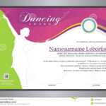 Dancing Award Stock Vector. Illustration Of Certificate For Dance Certificate Template
