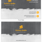 Dark Artist Business Card Template Within Advertising Rate Card Template