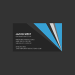 Dark Gray And Blue Generic Business Card Template with regard to Generic Business Card Template