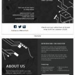 Dark Technology Product Bi Fold Brochure Template Inside Technical Brochure Template