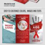 Day Of Fight With Aids Psd Brochure Pertaining To Hiv Aids Brochure Templates