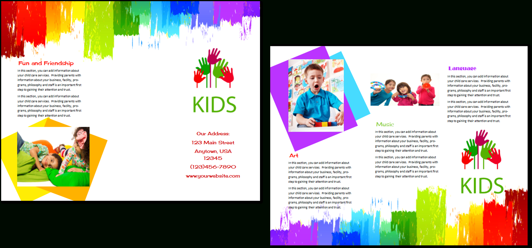 Dentrodabiblia: Child Care Flyer Template Intended For Daycare Brochure Template