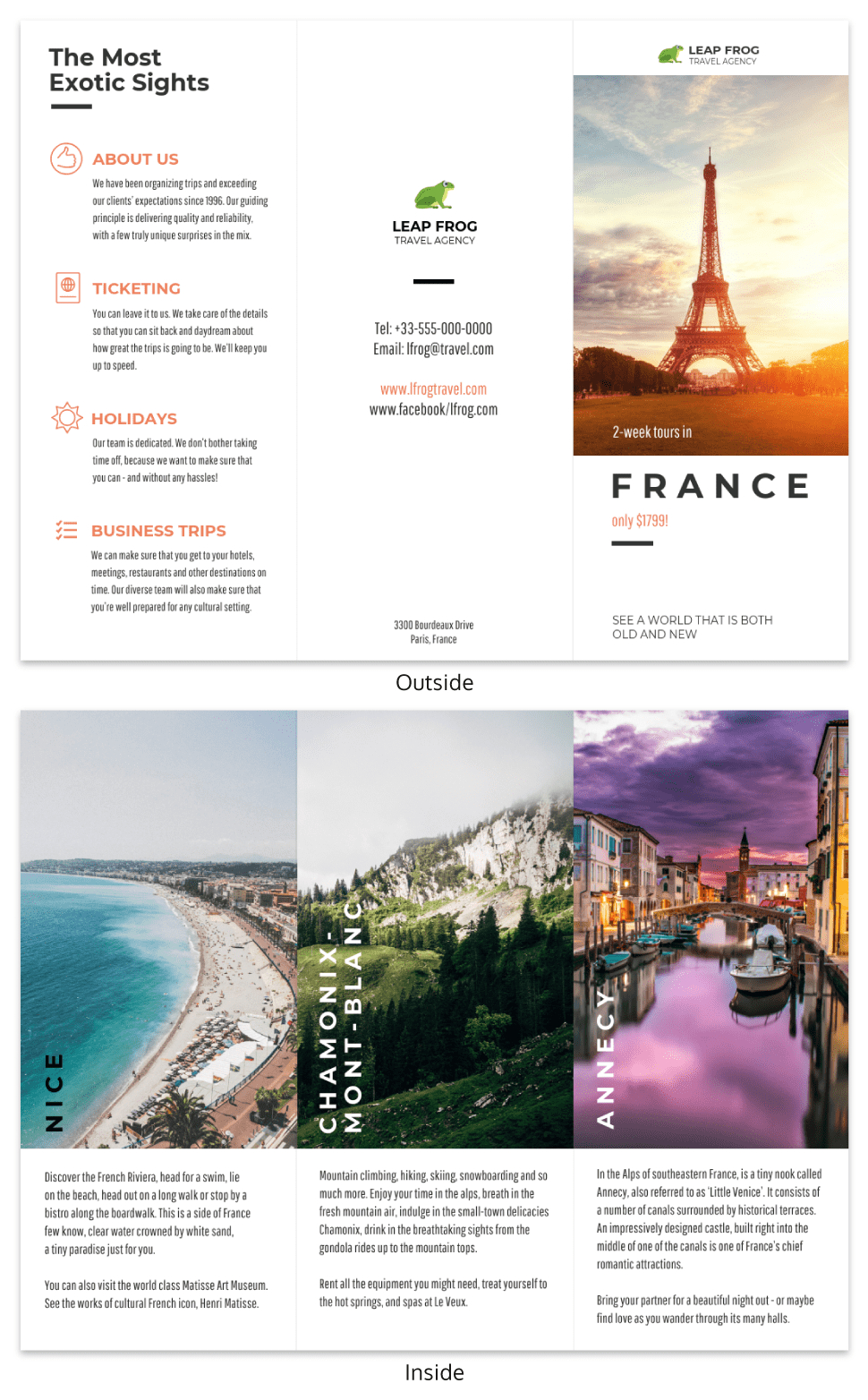 Destination Travel Tri Fold Brochure Regarding Travel And Tourism Brochure Templates Free