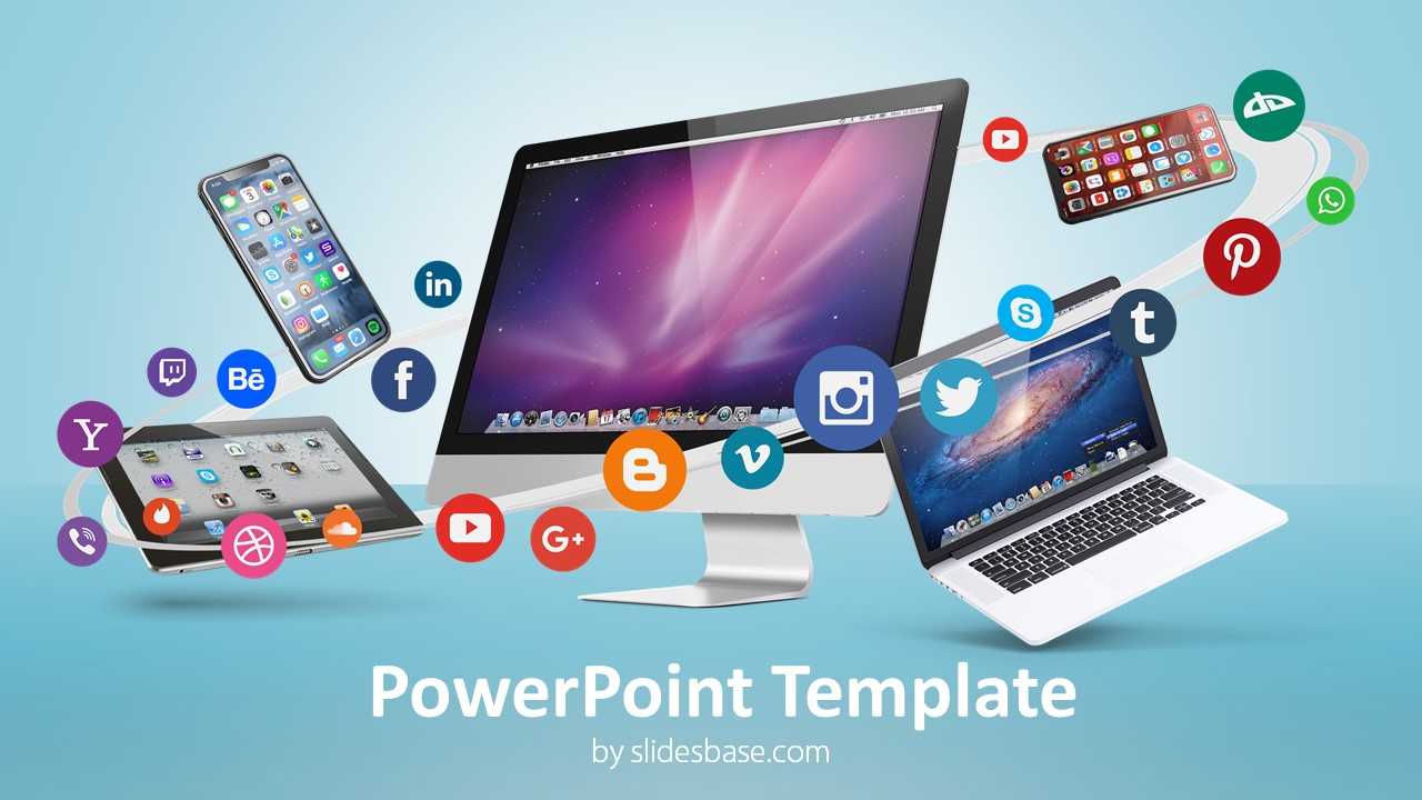 Digital Business & Social Media – Powerpoint Template Intended For Multimedia Powerpoint Templates